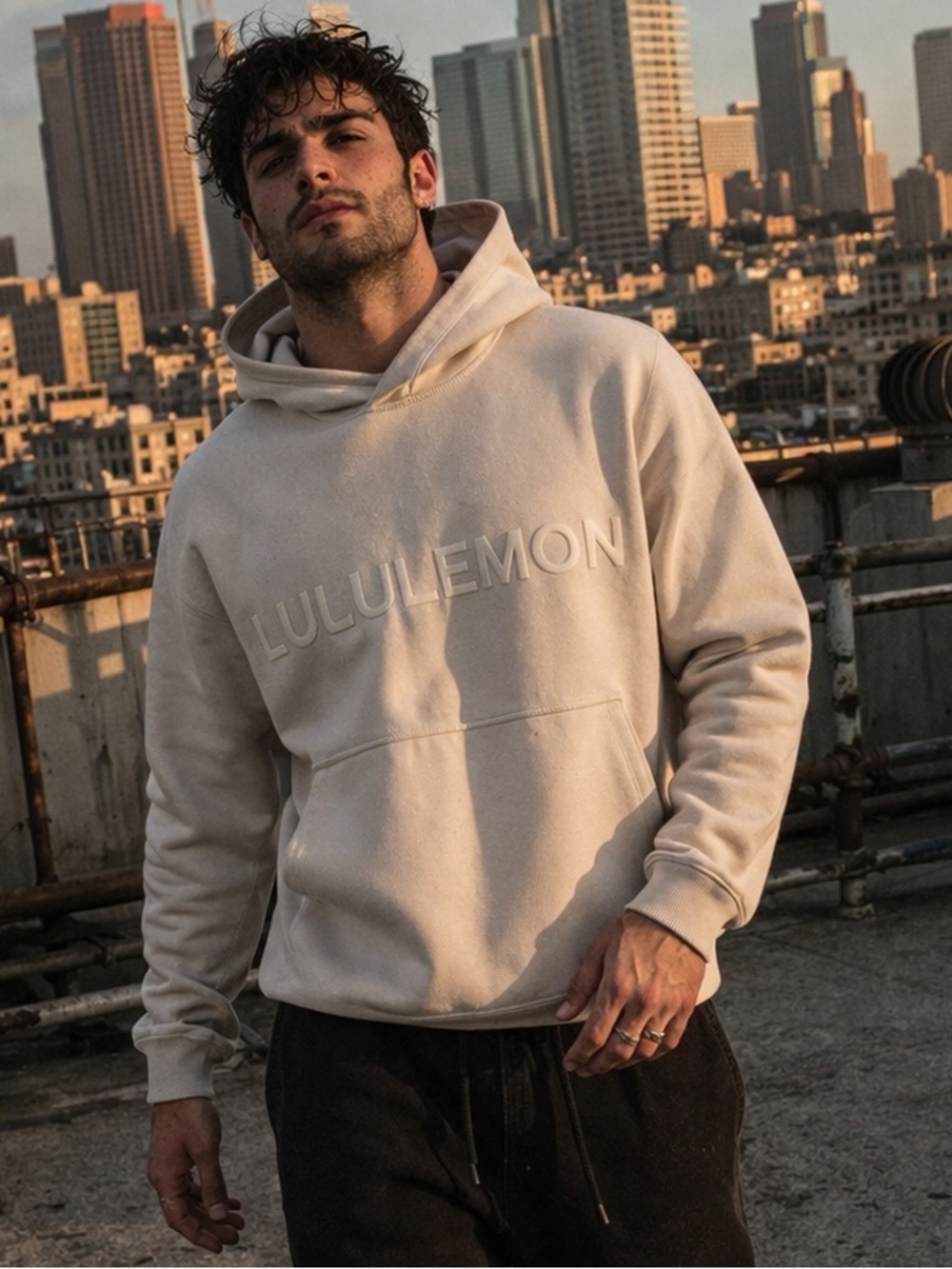 Lululemon Steady State Hoodie Natural Ivory XL Oversized Pullover Logo
